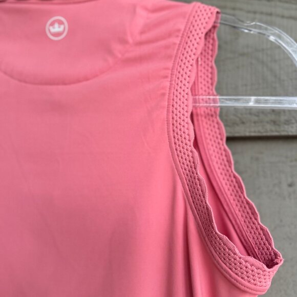 🌸 Peter Millar Sleeveless Golf Polo – Pink UPF 50+ Chechessee Creek Logo (S) - Picture 5 of 9